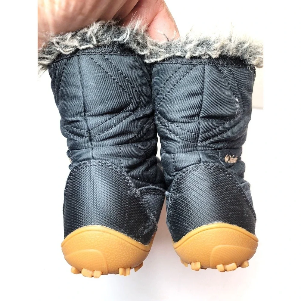 Columbia Women's Black Minx Shorty III‎ Waterproof Quilted Winter Boots Faux Fur